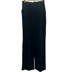 Le Lis – Mid-Rise Wide Leg Velvet Pants – Turquoise – Size XS